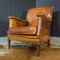 Fauteuil Vintage en Cuir Marron, 1950s 1