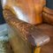 Vintage Brown Leather Armchair, 1950s, Image 5