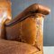 Vintage Brown Leather Armchair, 1950s, Image 6