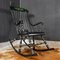Antique Swedish Black Hand-Painted Rocking Chair, 1880s, Image 1