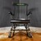 Antique Swedish Black Hand-Painted Rocking Chair, 1880s, Image 7