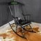 Antique Swedish Black Hand-Painted Rocking Chair, 1880s, Image 2