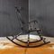 Antique Swedish Black Hand-Painted Rocking Chair, 1880s, Image 4