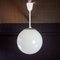 Vintage White Milk Glass Ceiling Lamp, 1950s, Image 1