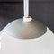 Lampada da soffitto vintage in vetro lattimo bianco, anni '50, Immagine 3