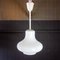 Lámpara de techo vintage blanca de vidrio lechoso, años 50, Imagen 3