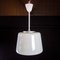 Lámpara de techo vintage blanca de vidrio lechoso, años 50, Imagen 2