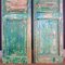 French Chateau Brocante Turquoise Wooden Shutters, 1920s, Set of 2 17