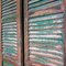 French Chateau Brocante Turquoise Wooden Shutters, 1920s, Set of 2 3