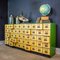 French Industrial Green Dresser with 50 Drawers, 1930s 9