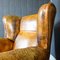 Vintage Weathered Brown Leather Armchair 7