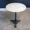 Antique Bistro Table with Cast Iron Leg and Marble Top 1