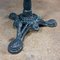 Antique Bistro Table with Cast Iron Leg and Marble Top, Image 3