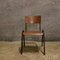 Vintage School Brown Stacking Chair, Image 1