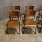 Vintage School Brown Stacking Chair 5