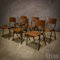 Vintage School Brown Stacking Chair, Image 7