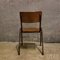 Vintage School Brown Stacking Chair, Image 9