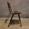 Vintage School Brown Stacking Chair, Image 8