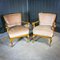 Vintage Brown Armchairs, 1950s, Set of 2 1