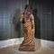 Antike handgeschnitzte Frauenskulptur aus Holz, 1900er 6