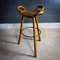 Vintage Spanish Wooden Barstool, 1960s 2