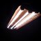 Industrial Copper-Plated Fluorescent Ceiling Lamp, Image 9