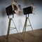 Industrial Studio Spotlight on Wooden Tripod, Image 4