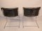 Chrome-Plated Steel and Leather Dining Chairs from Apelbaum, 1970s, Set of 2 3
