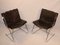 Chrome-Plated Steel and Leather Dining Chairs from Apelbaum, 1970s, Set of 2 12