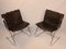 Chrome-Plated Steel and Leather Dining Chairs from Apelbaum, 1970s, Set of 2, Image 12