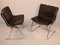 Chrome-Plated Steel and Leather Dining Chairs from Apelbaum, 1970s, Set of 2 11
