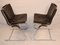 Chrome-Plated Steel and Leather Dining Chairs from Apelbaum, 1970s, Set of 2 10