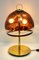 Italienische Mid-Century Murano Glas und Messing Tischlampe von Leucos, 1970er 3