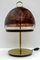 Mid-Century Italian Murano Glass and Brass Table Lamp from Leucos, 1970s, Image 1