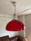 Lámpara de techo italiana en rojo, años 60, Imagen 7