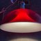 Lámpara de techo italiana en rojo, años 60, Imagen 2