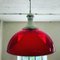 Lámpara de techo italiana en rojo, años 60, Imagen 3