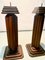 Vintage Art Deco Handmade Hardwood Standing Candleholders, Set of 2 3