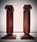 Vintage Art Deco Handmade Hardwood Standing Candleholders, Set of 2 4