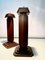 Vintage Art Deco Handmade Hardwood Standing Candleholders, Set of 2, Image 6