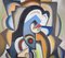 Cubist Portrait of Madame X Oil on Canvas by Georges Terzian 6