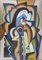 Cubist Portrait of Madame X Oil on Canvas by Georges Terzian 8