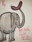 Dessin Elephant Grec Vintage par Ronald Searle 2