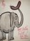 Dibujo Elephant Grec vintage de Ronald Searle, Imagen 2