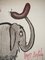 Dessin Elephant Grec Vintage par Ronald Searle 6