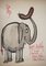 Disegno Elephant Grec vintage di Ronald Searle, Immagine 1