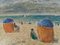 Vintage Summer in Houlgate Oil on Canvas par Jean-Jacques René 4