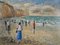 Low Tide at Pourville Oil on Canvas by Jean-Jacques René 1