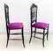 Mid-Century Italian Chiavari Dining Chairs by Giuseppe Descalzi, 1950s, Set of 2 5