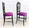 Mid-Century Italian Chiavari Dining Chairs by Giuseppe Descalzi, 1950s, Set of 2, Image 5